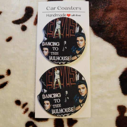 Elvis Neoprene Car Coaster Set