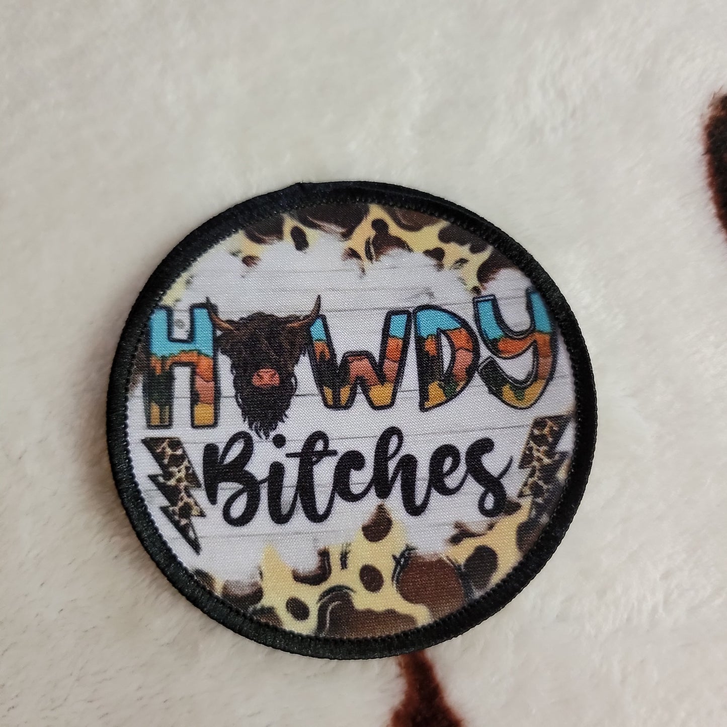 Highland Cow Western Hat Patch