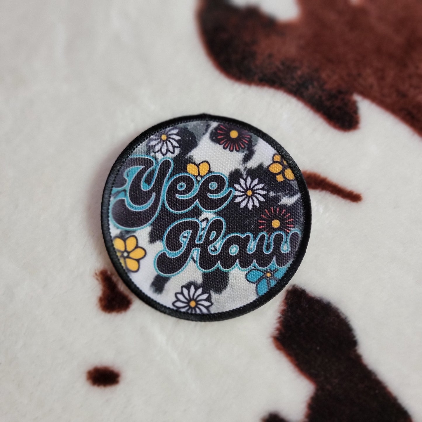 Yee Haw Floral Hat Patch