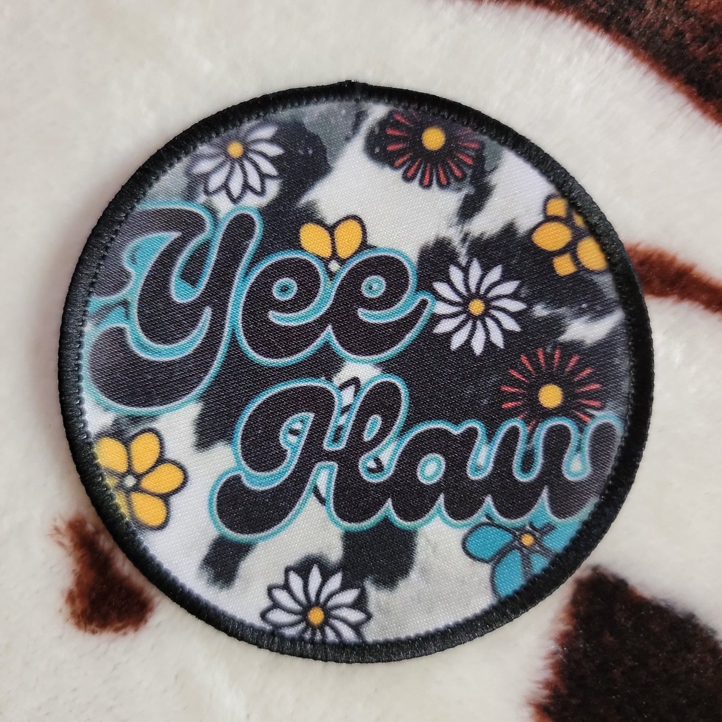 Yee Haw Floral Hat Patch