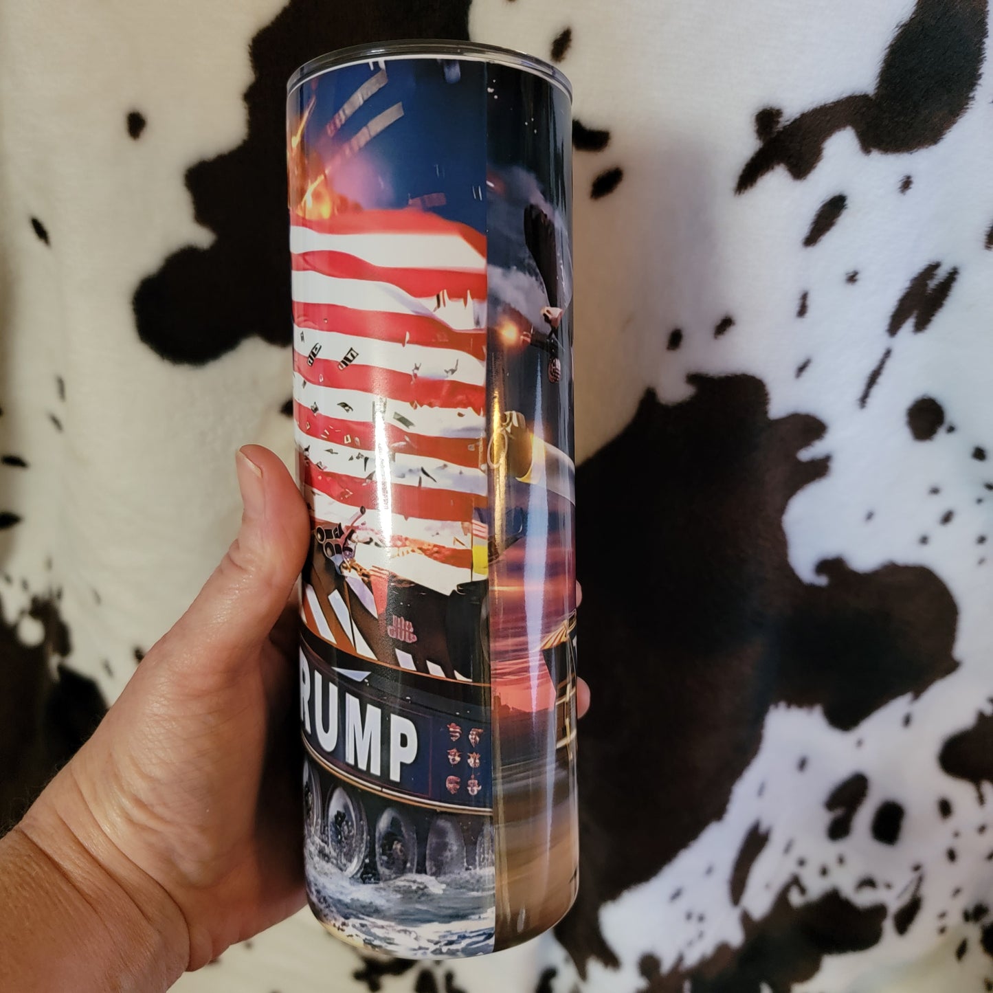 Trump Army USA Flag 20oz Skinny Tumbler