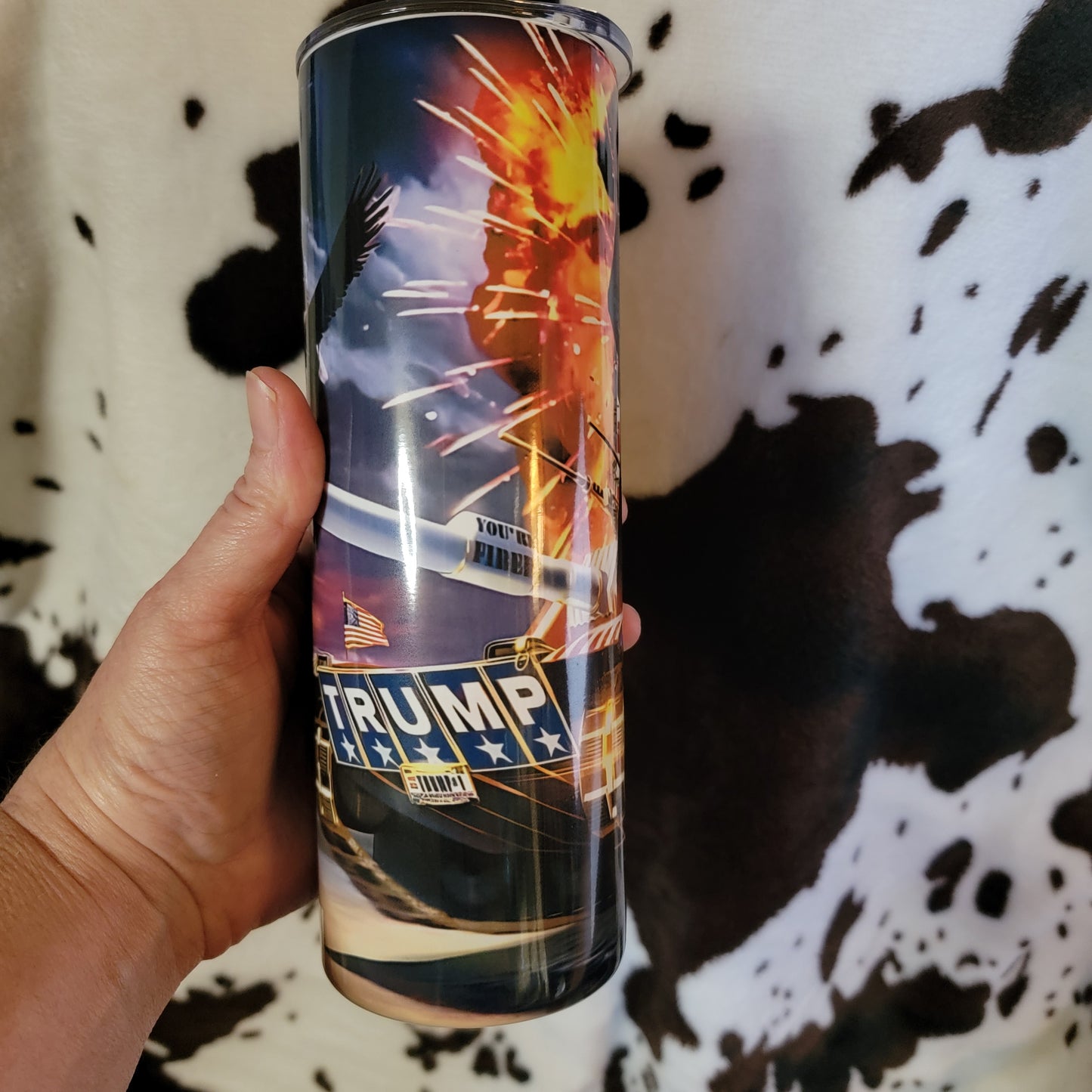 Trump Army USA Flag 20oz Skinny Tumbler