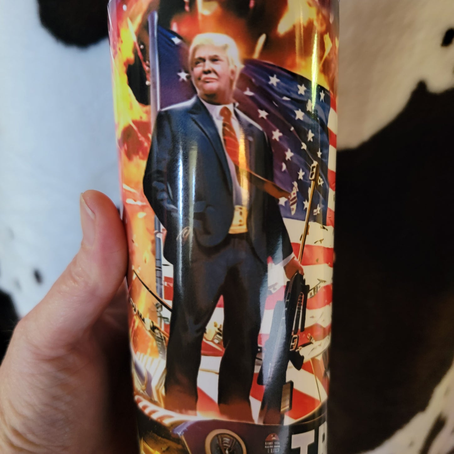 Trump Army USA Flag 20oz Skinny Tumbler