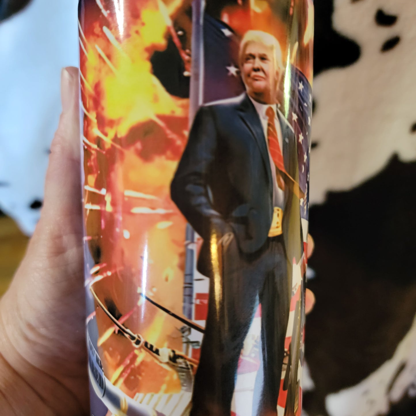 Trump Army USA Flag 20oz Skinny Tumbler