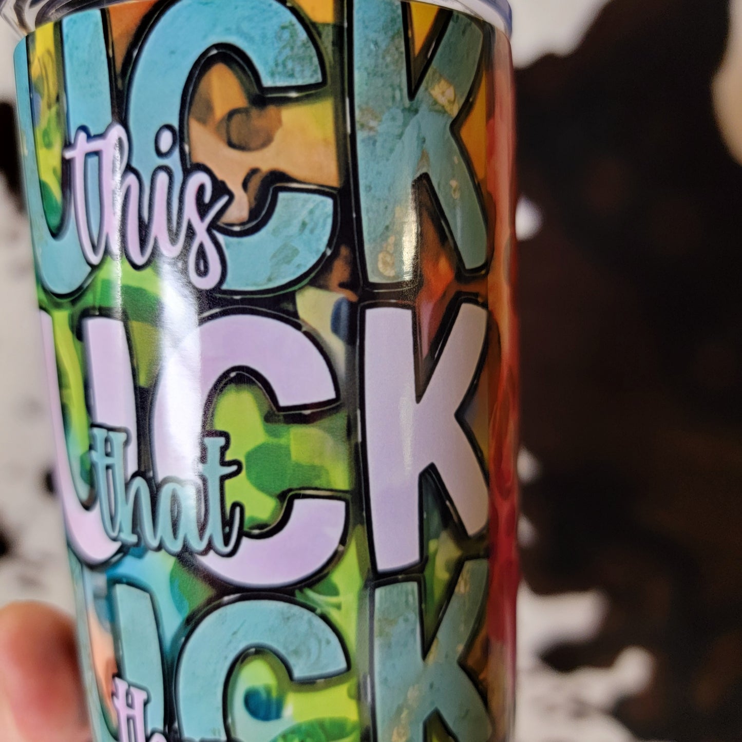 Skull Floral Animal Print 20oz Skinny Tumbler