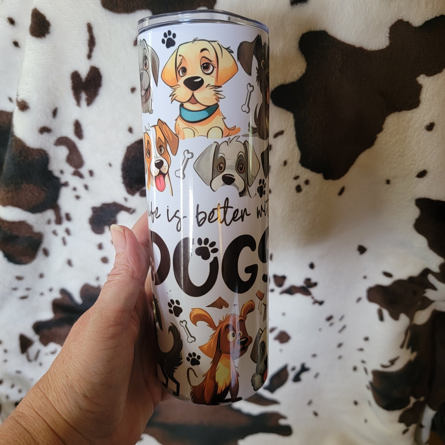 Life Is Better With Dogs 20oz Skinny Tumbler
