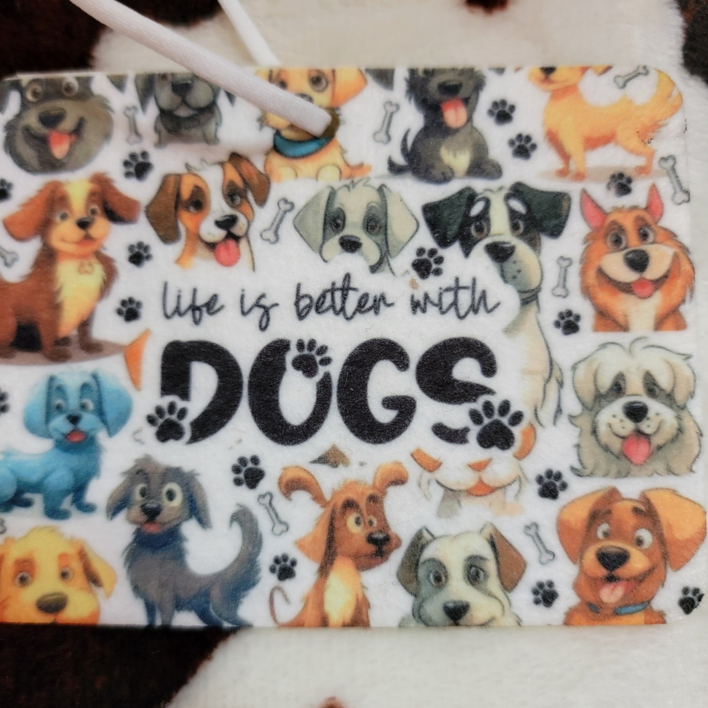 Life Is Better With Dogs Unscented Car Air Freshener