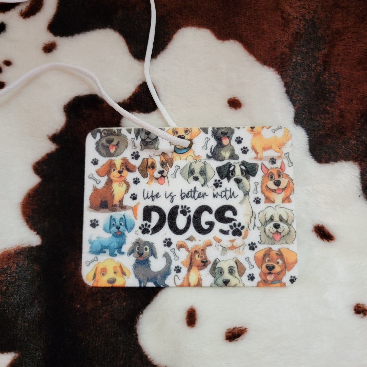 Life Is Better With Dogs Unscented Car Air Freshener