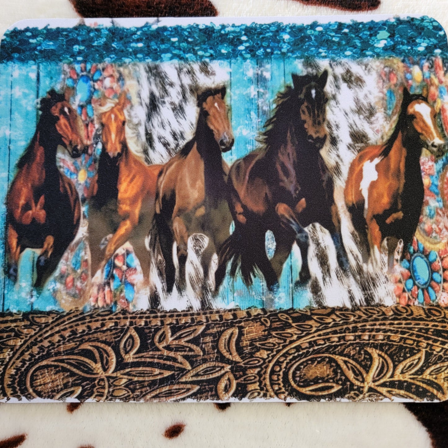 Running Horses Western Mouse Pad