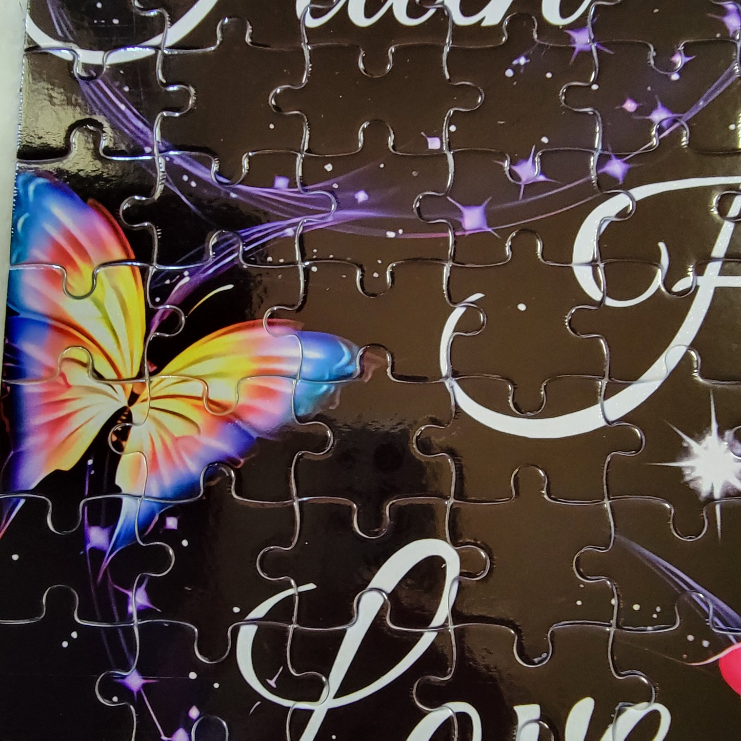 Faith Hope Love Butterfly 120 Piece Handmade Jigsaw Puzzle