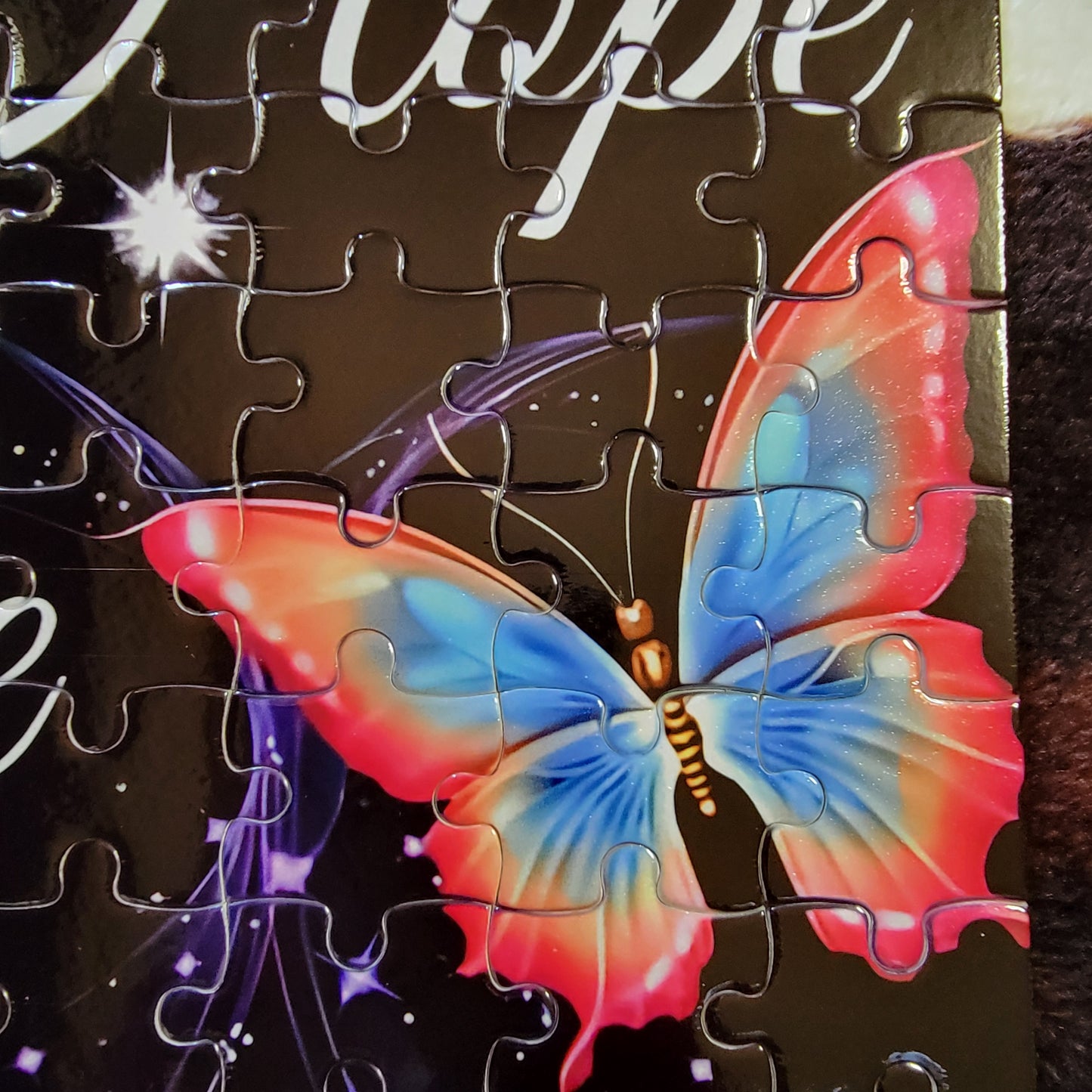 Faith Hope Love Butterfly 120 Piece Handmade Jigsaw Puzzle