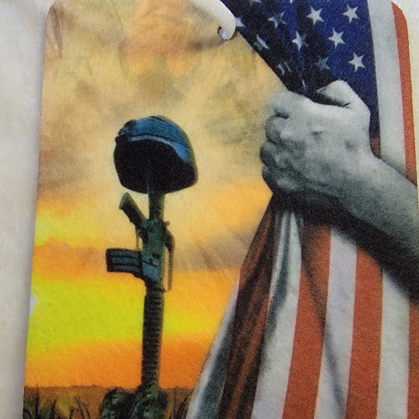 Soldier Flag Unscented Car Air Freshener Freshie