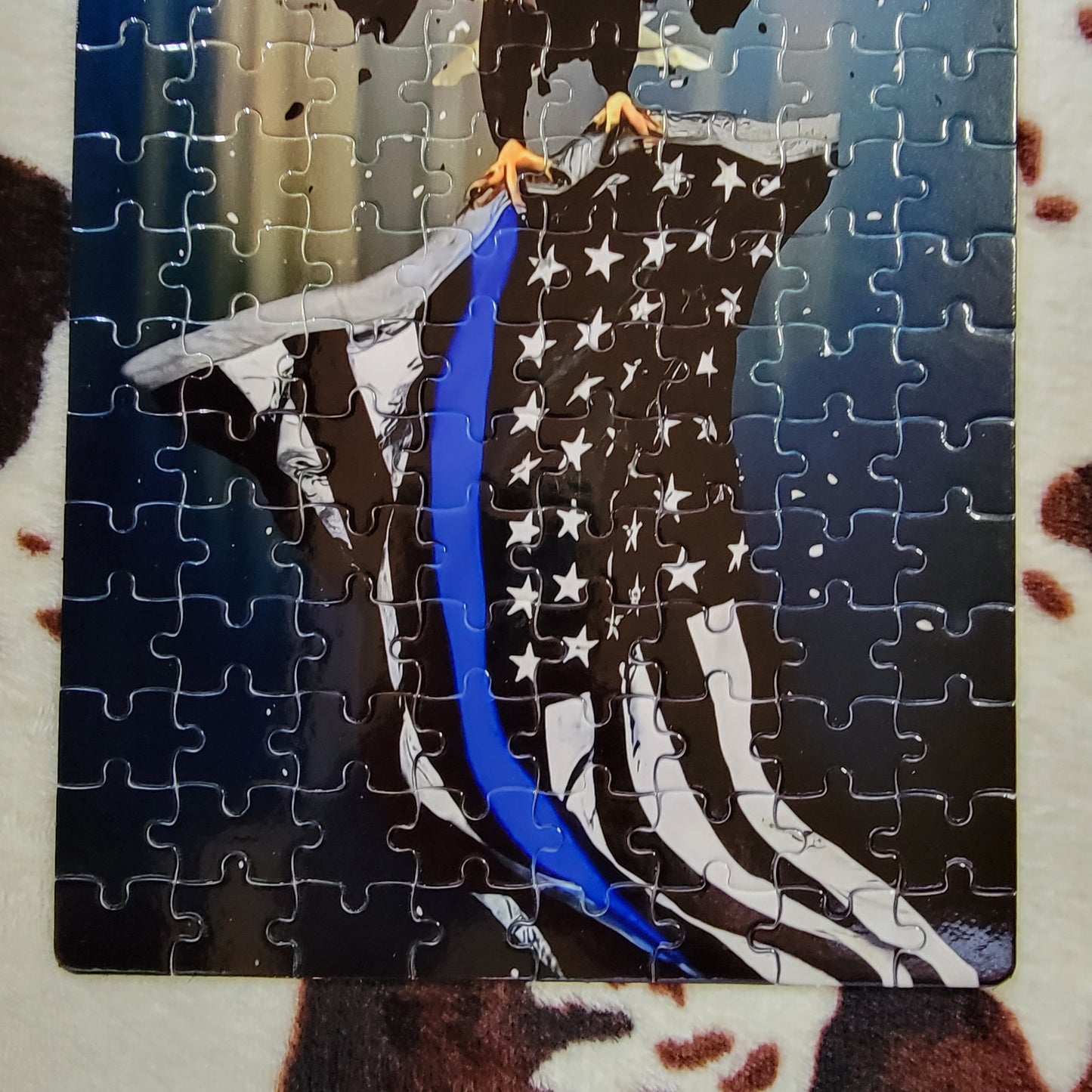 Eagle Police Flag 120 PC Handmade Jigsaw Puzzle