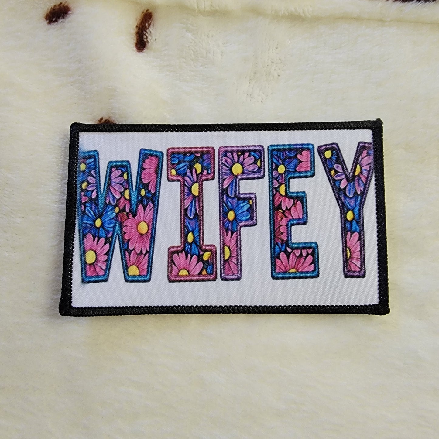 Wifey Floral Hat Patch