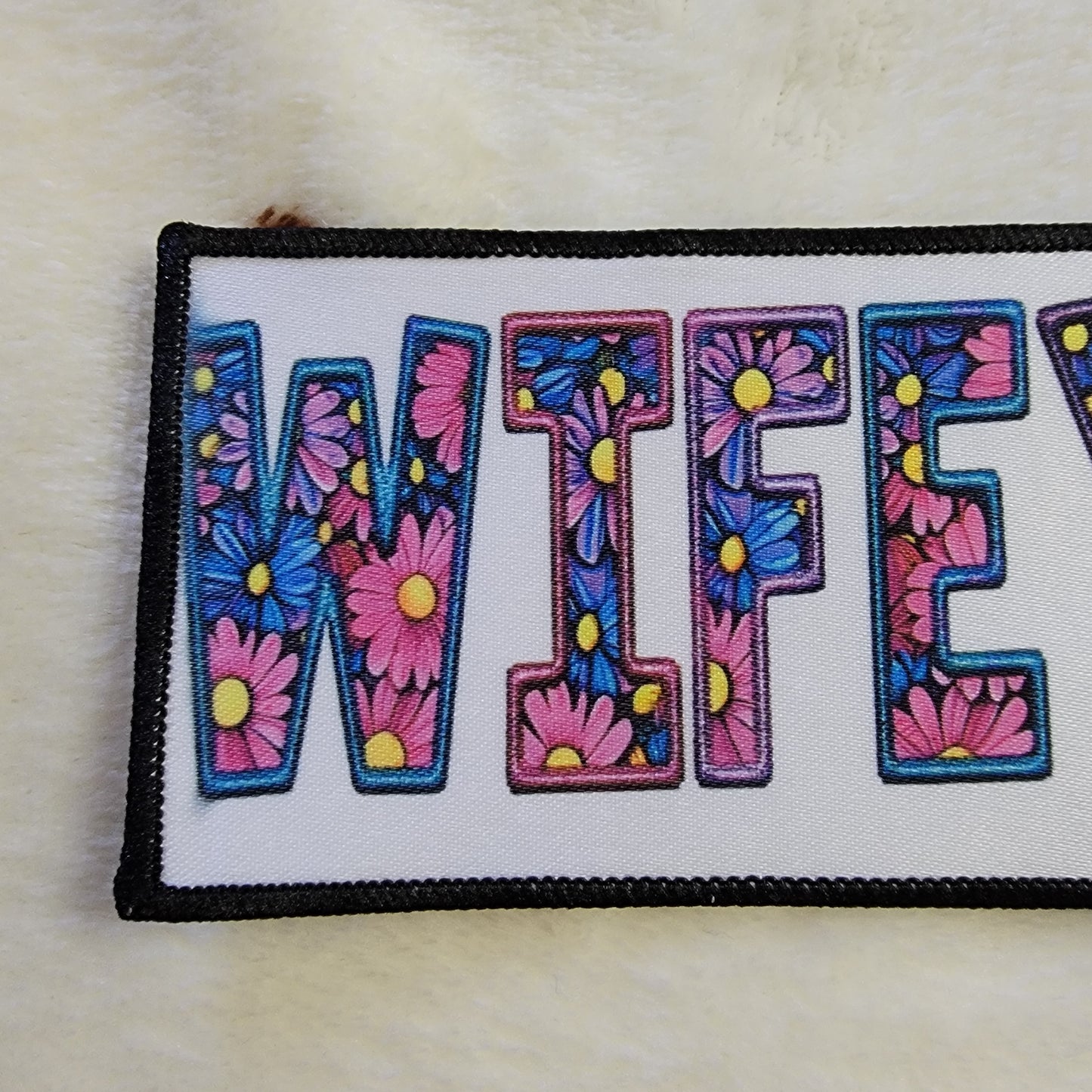 Wifey Floral Hat Patch