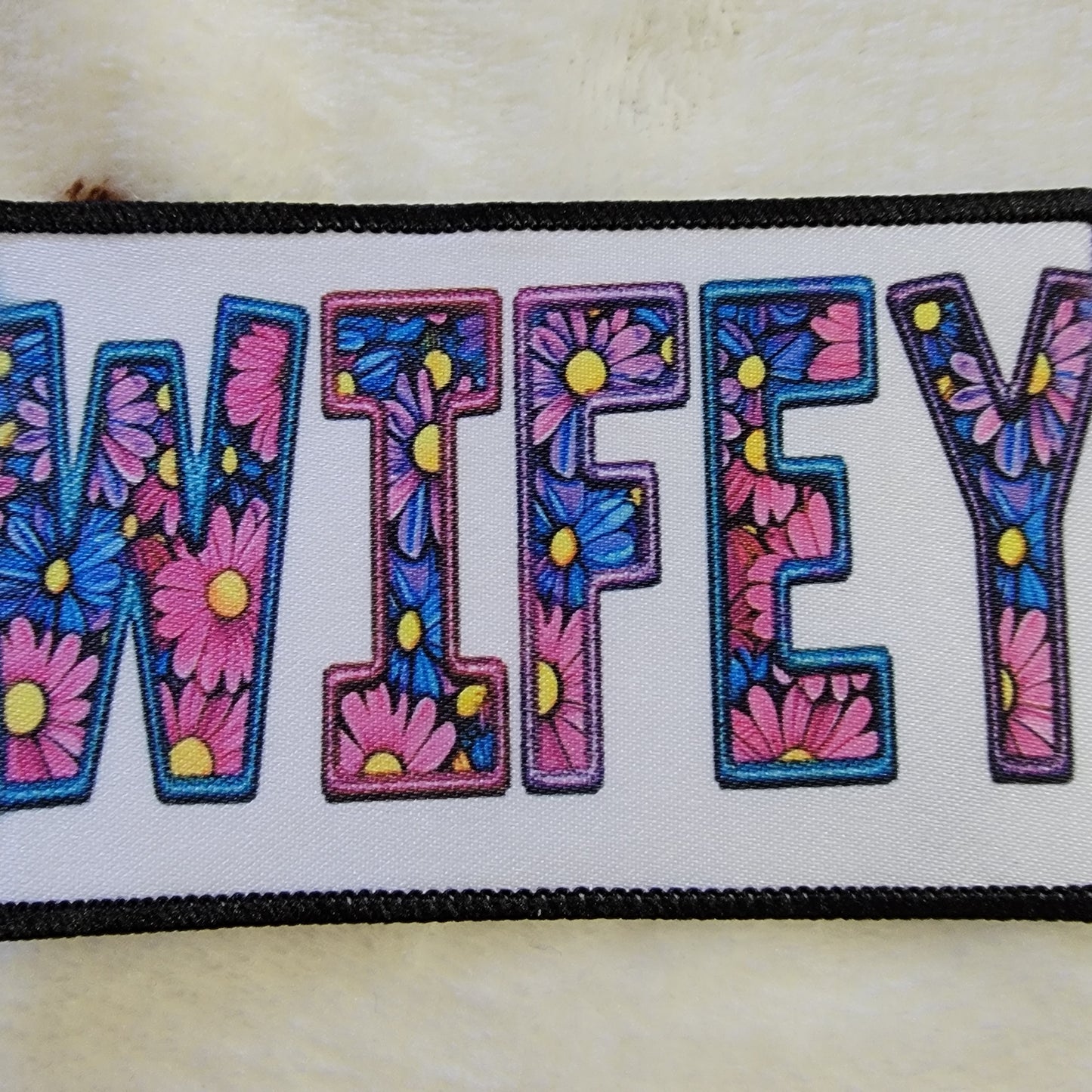 Wifey Floral Hat Patch