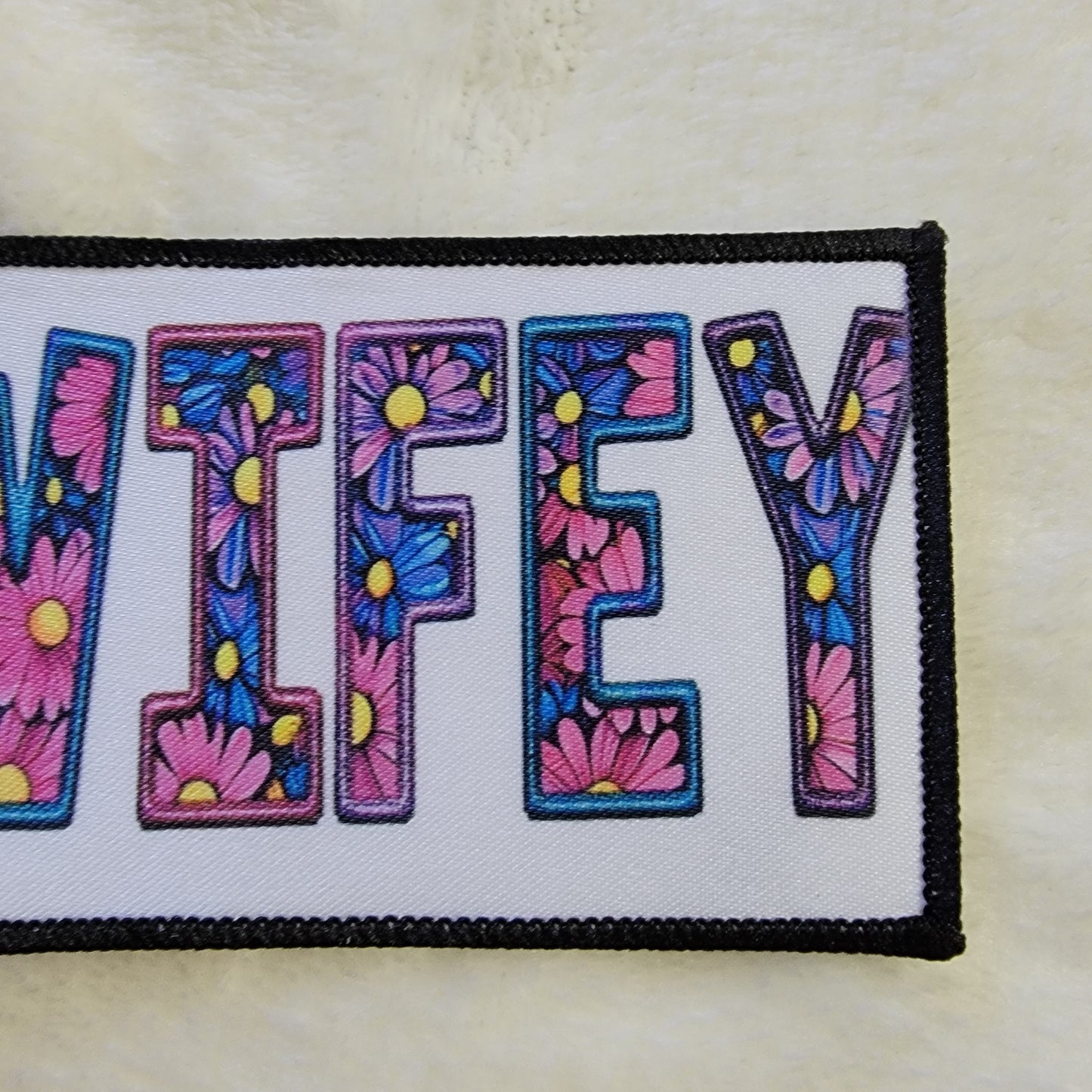 Wifey Floral Hat Patch