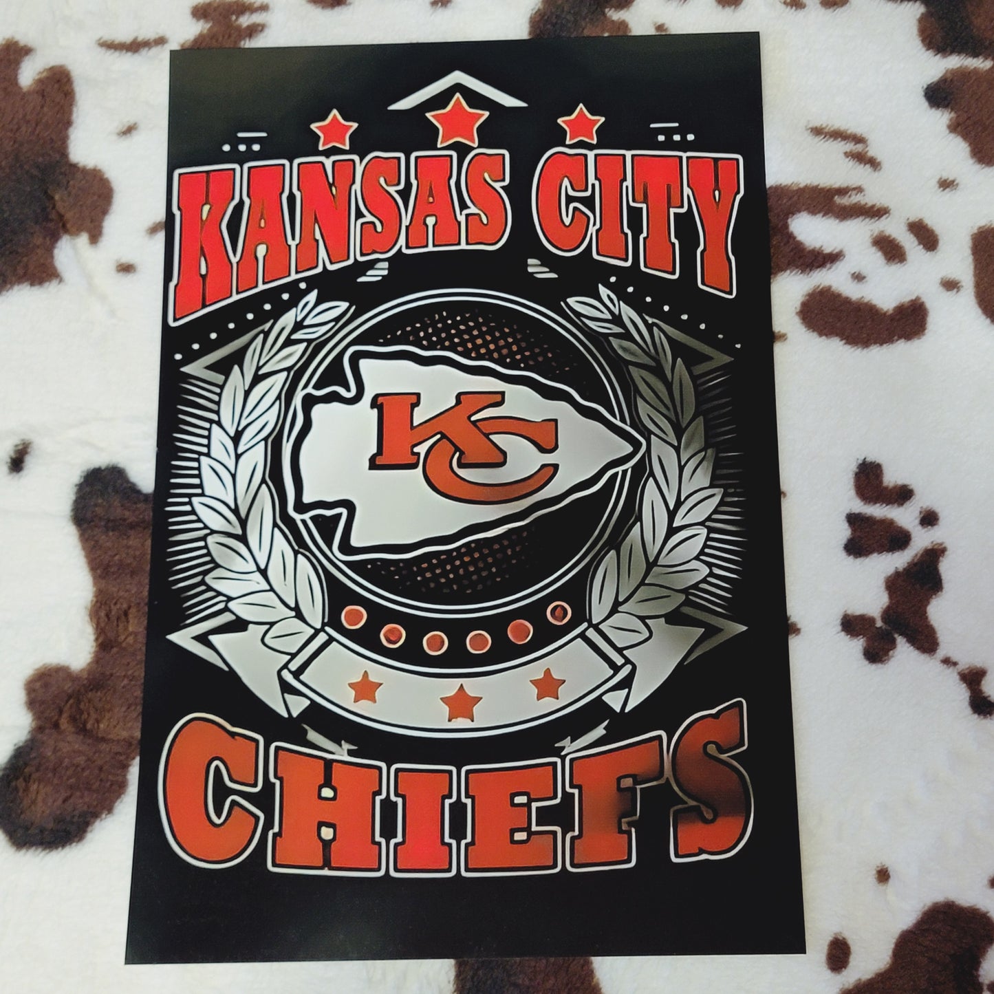 Kansas City Chiefs Football Metal Sign