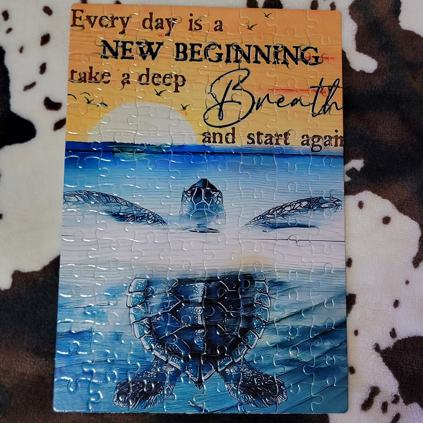 Turtle New Beginning 120 PC Handmade Jigsaw Puzzle