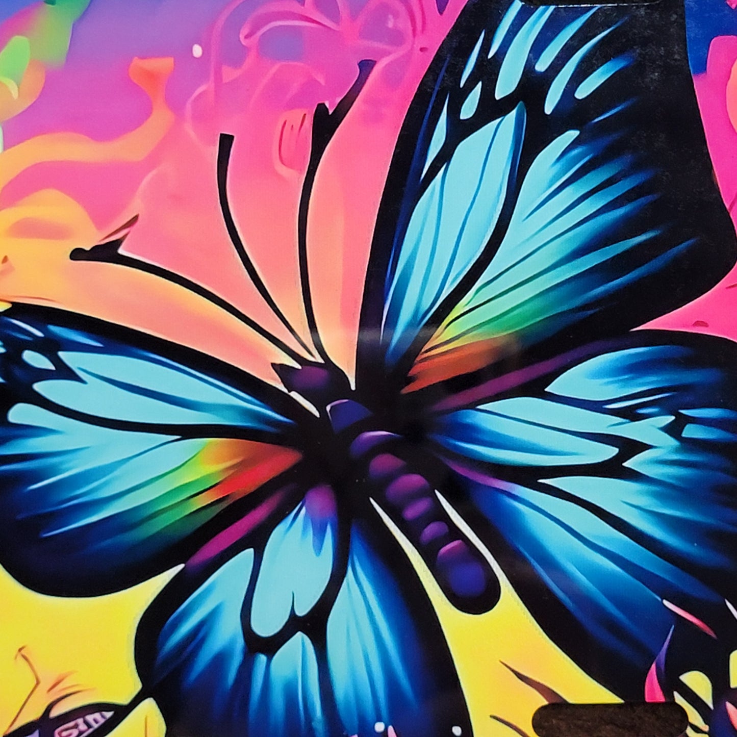 Neon Butterfly Custom Car Tag License Plate