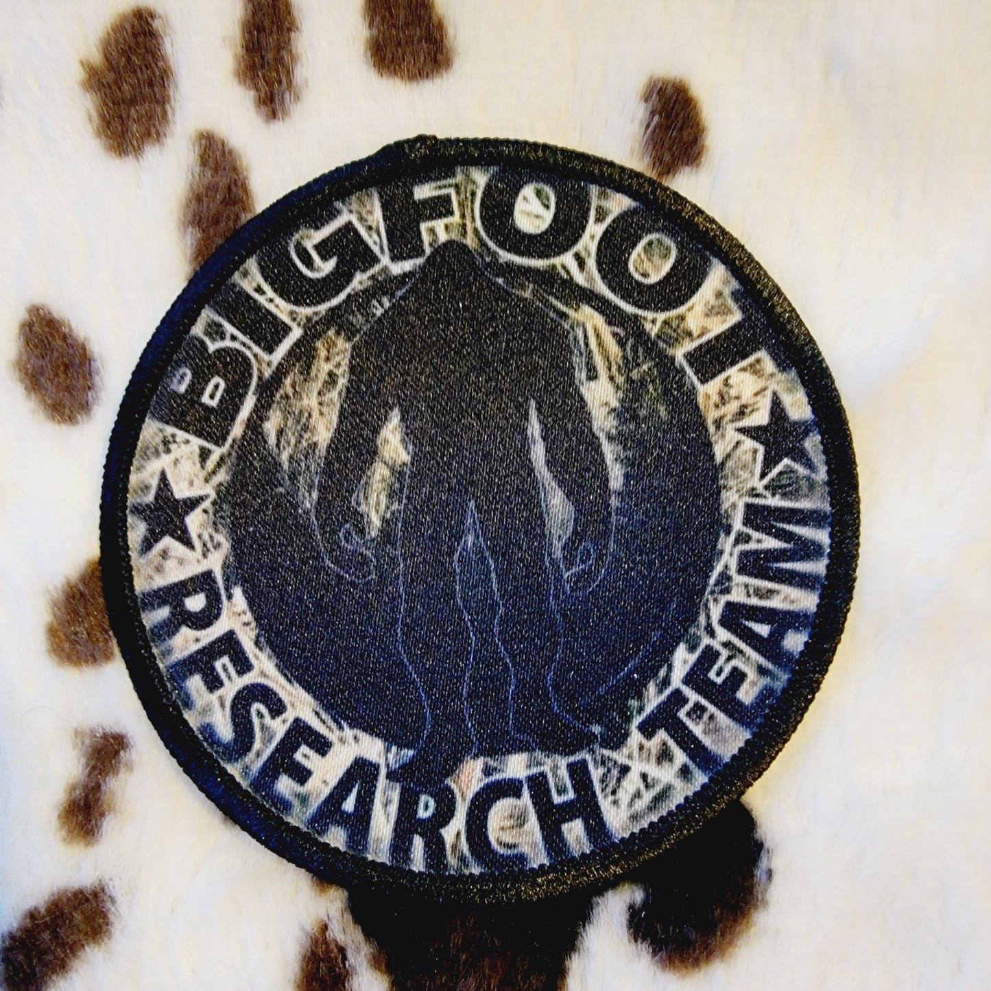 Bigfoot Sasquatch Round Hat Patch