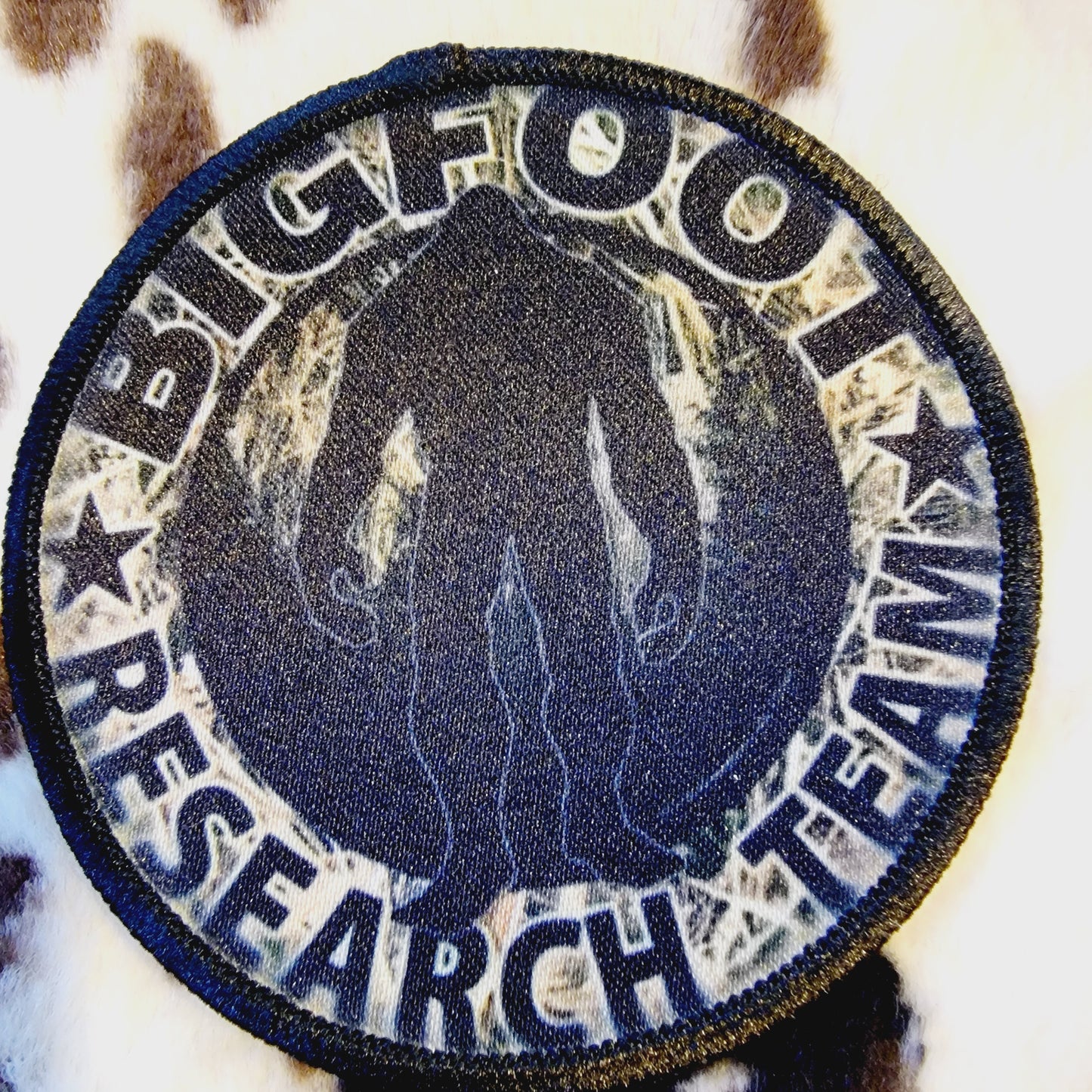 Bigfoot Sasquatch Round Hat Patch