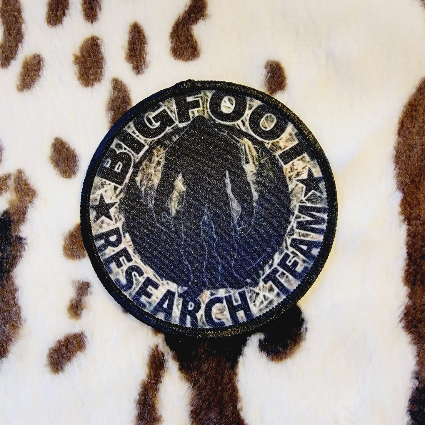 Bigfoot Sasquatch Round Hat Patch