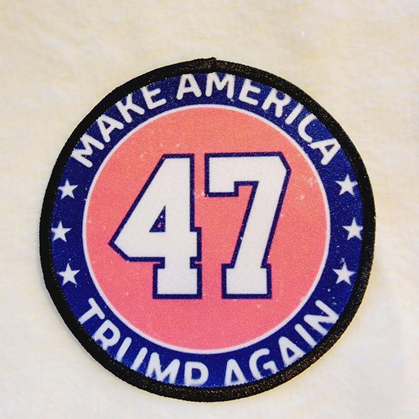 47 Pink Trump Western Round Hat Patch
