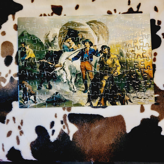 Old Western 120 PC Handmade Jigsaw Puzzle