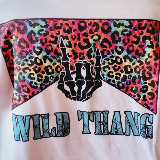 Wild Thang Animal Print Graphic Tee Shirt