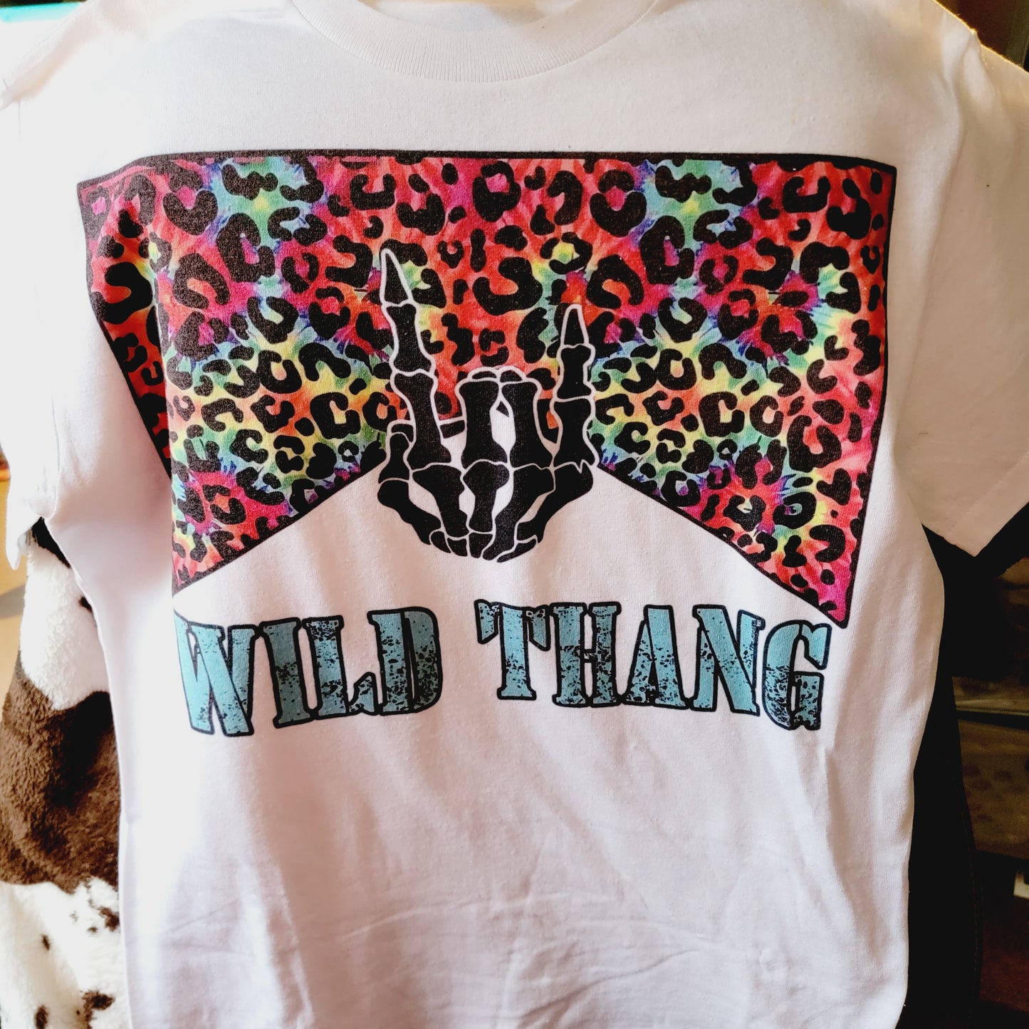 Wild Thang Animal Print Graphic Tee Shirt