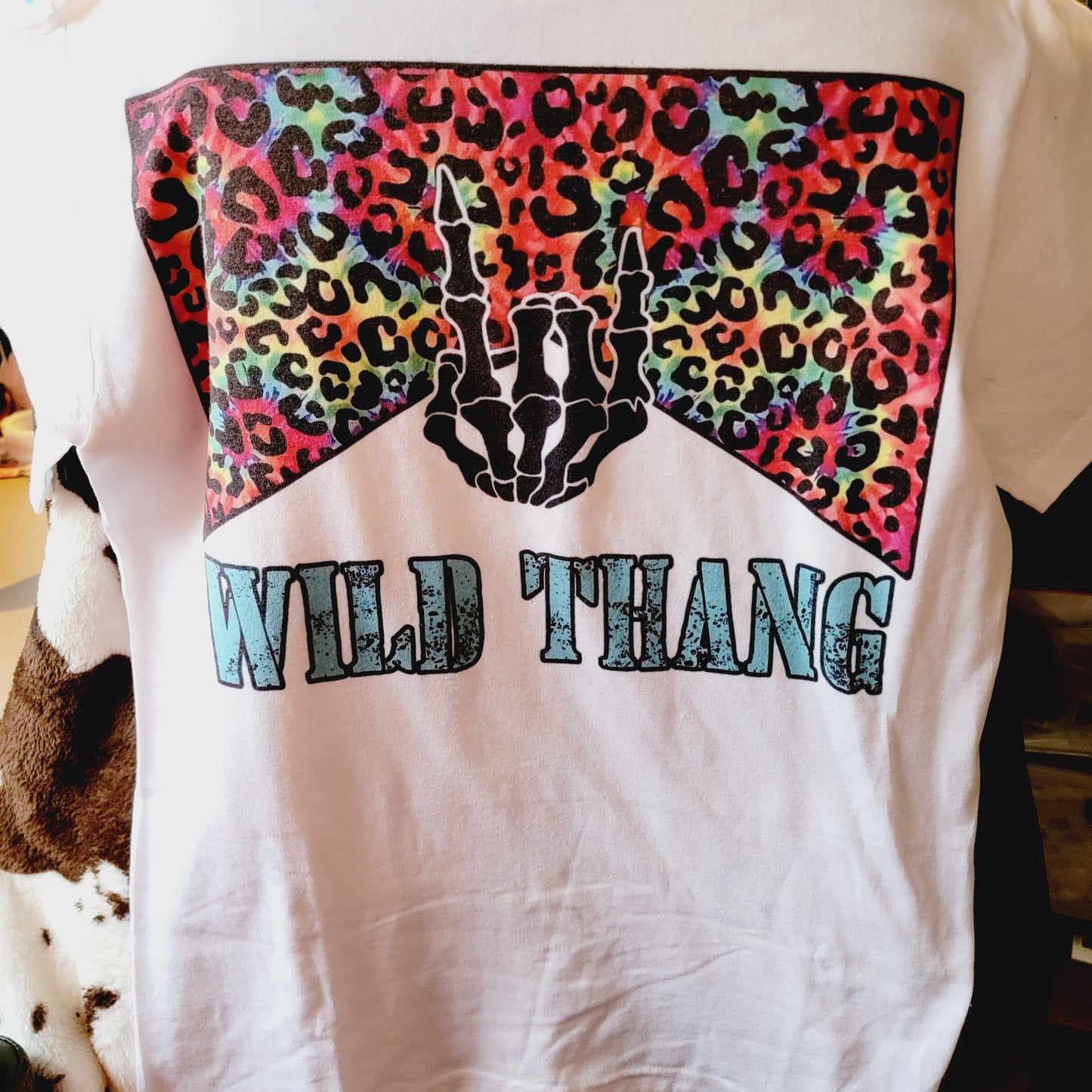Wild Thang Animal Print Graphic Tee Shirt
