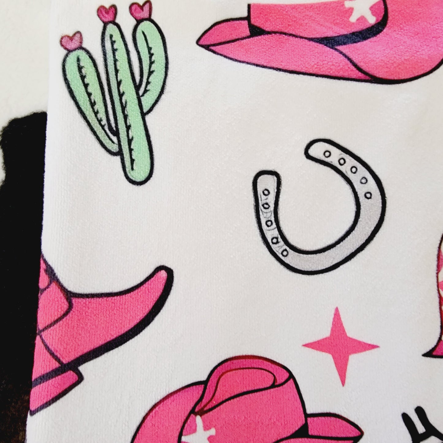 Cowgirl Hat Boots Western Microfiber Kitchen Dish Towel 16x24