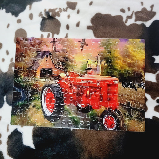 Tractor Farm Western 120 PC Handmade Jigsaw Puzzle