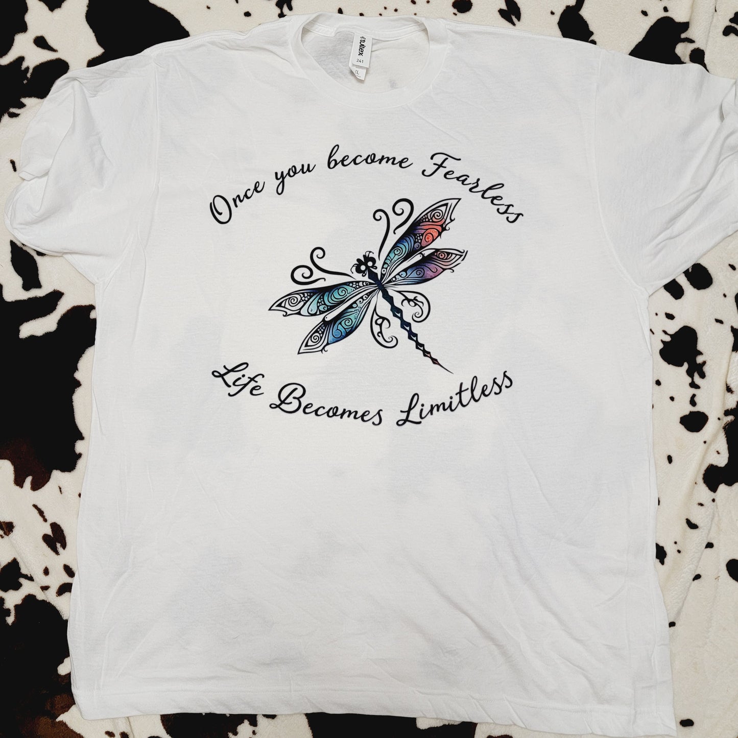 Once You Become Fearless Dragonfly Graphic T-Shirt