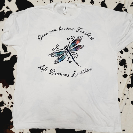 Once You Become Fearless Dragonfly Graphic T-Shirt