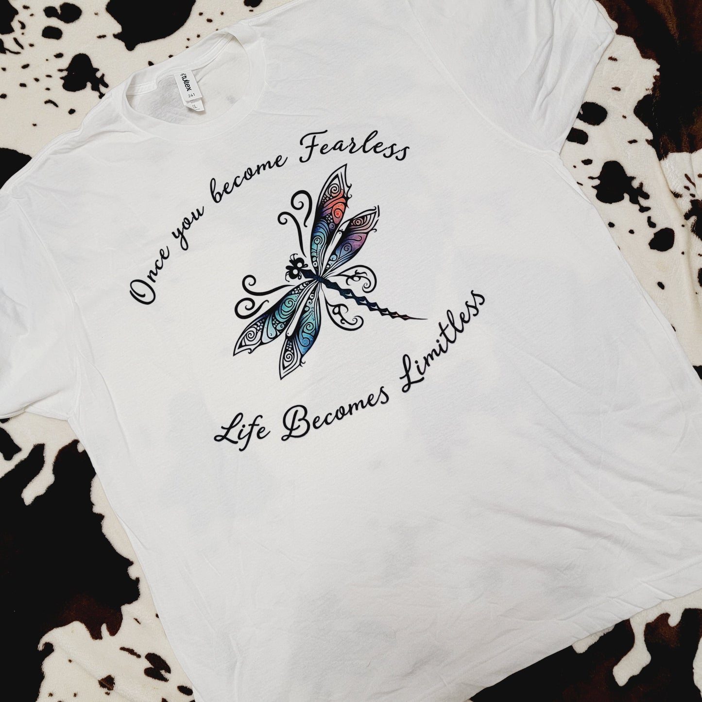 Once You Become Fearless Dragonfly Graphic T-Shirt