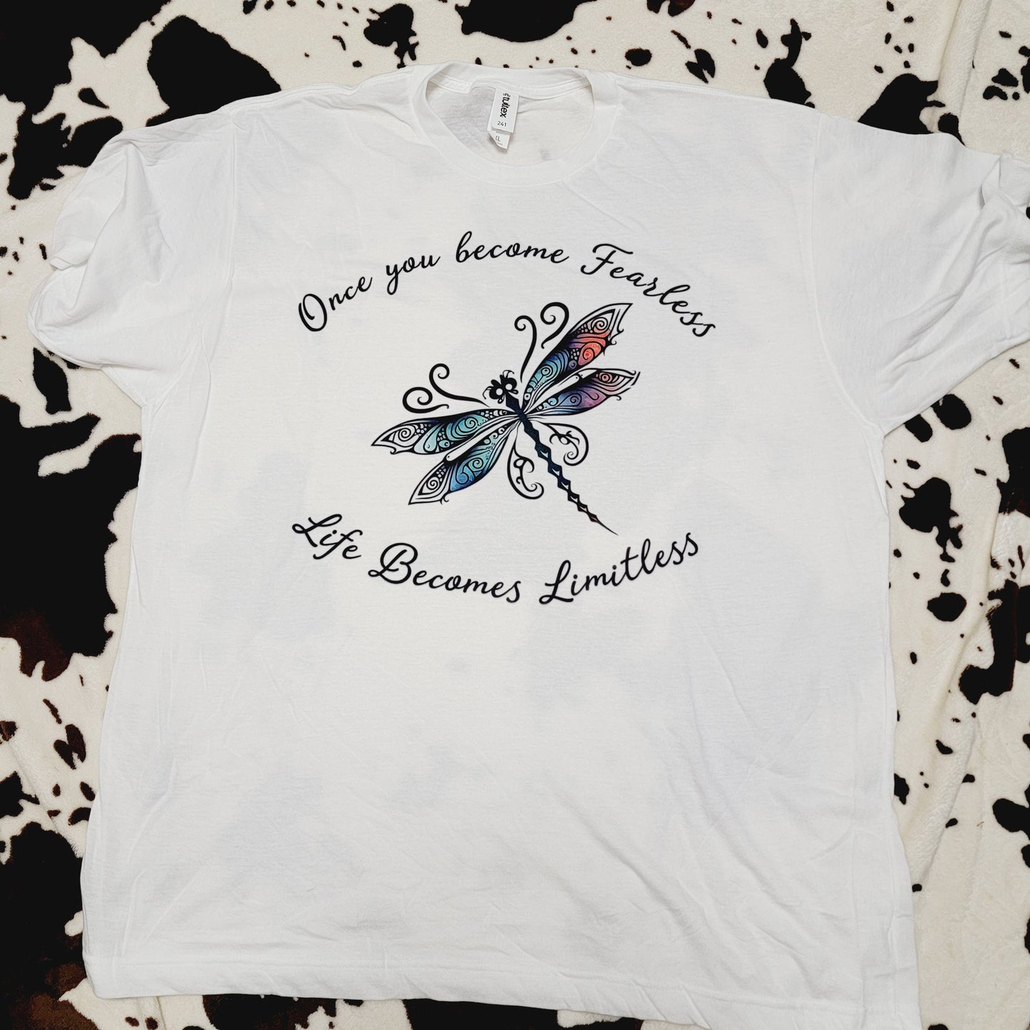 Once You Become Fearless Dragonfly Graphic T-Shirt