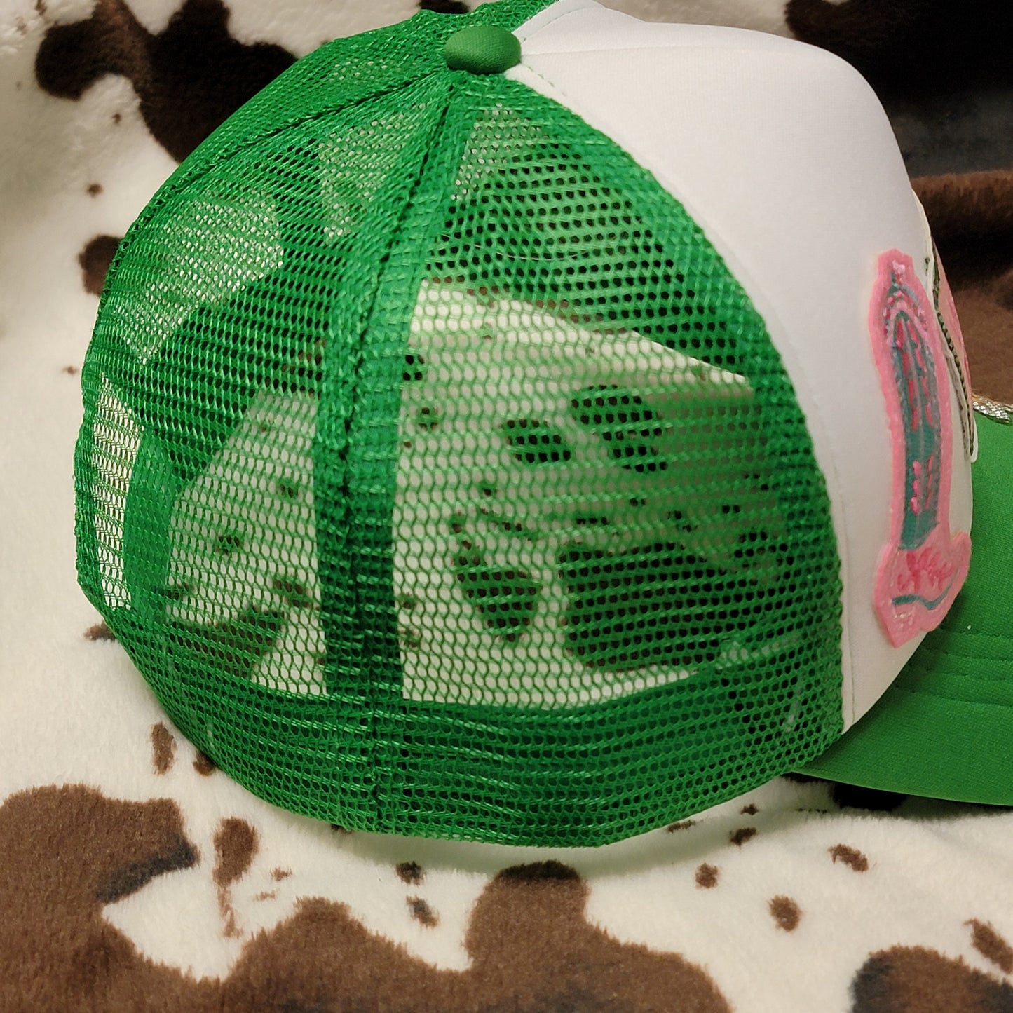 Western Babes Green Trucker Hat Snapback Custom Patches