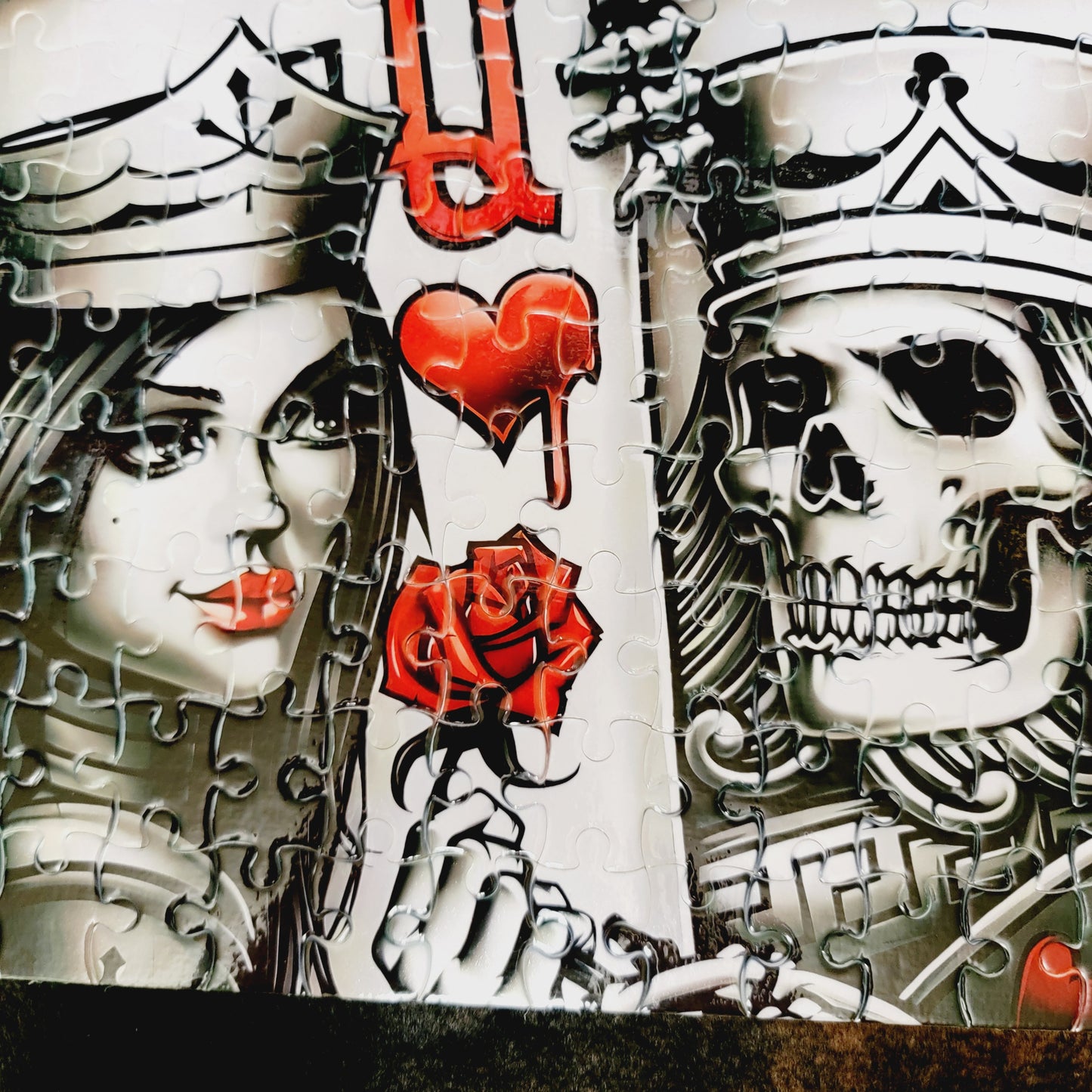 King and Queen Card 120 PC Handmade Jigsaw Puzzle