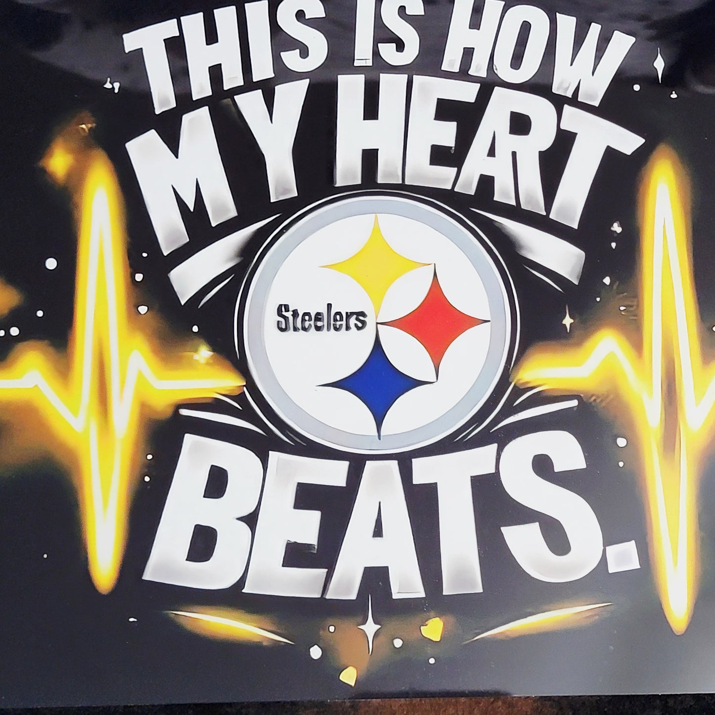 Steelers Football This Is How My Heart Beats Metal Sign