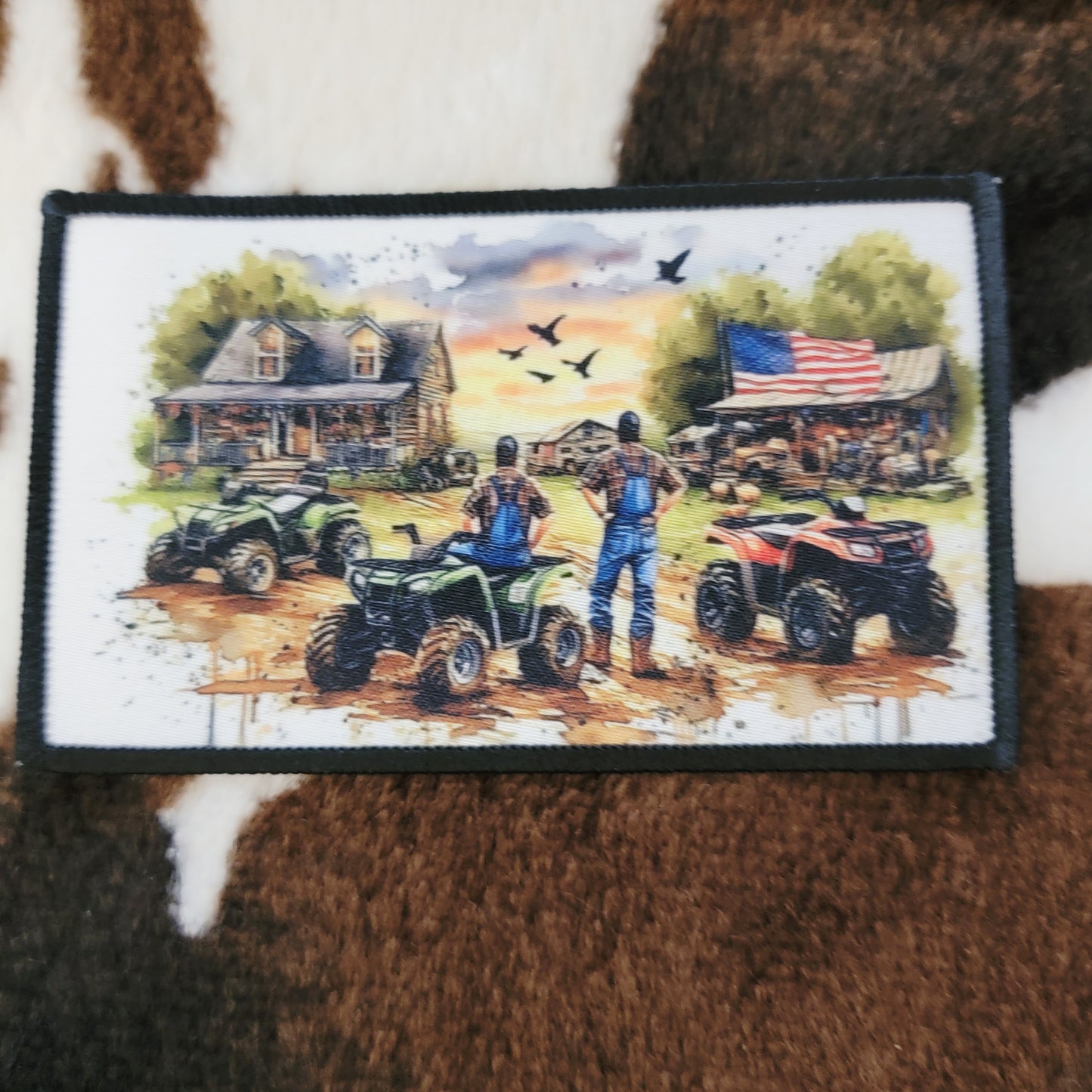Western Farm Rectangle Hat Patch