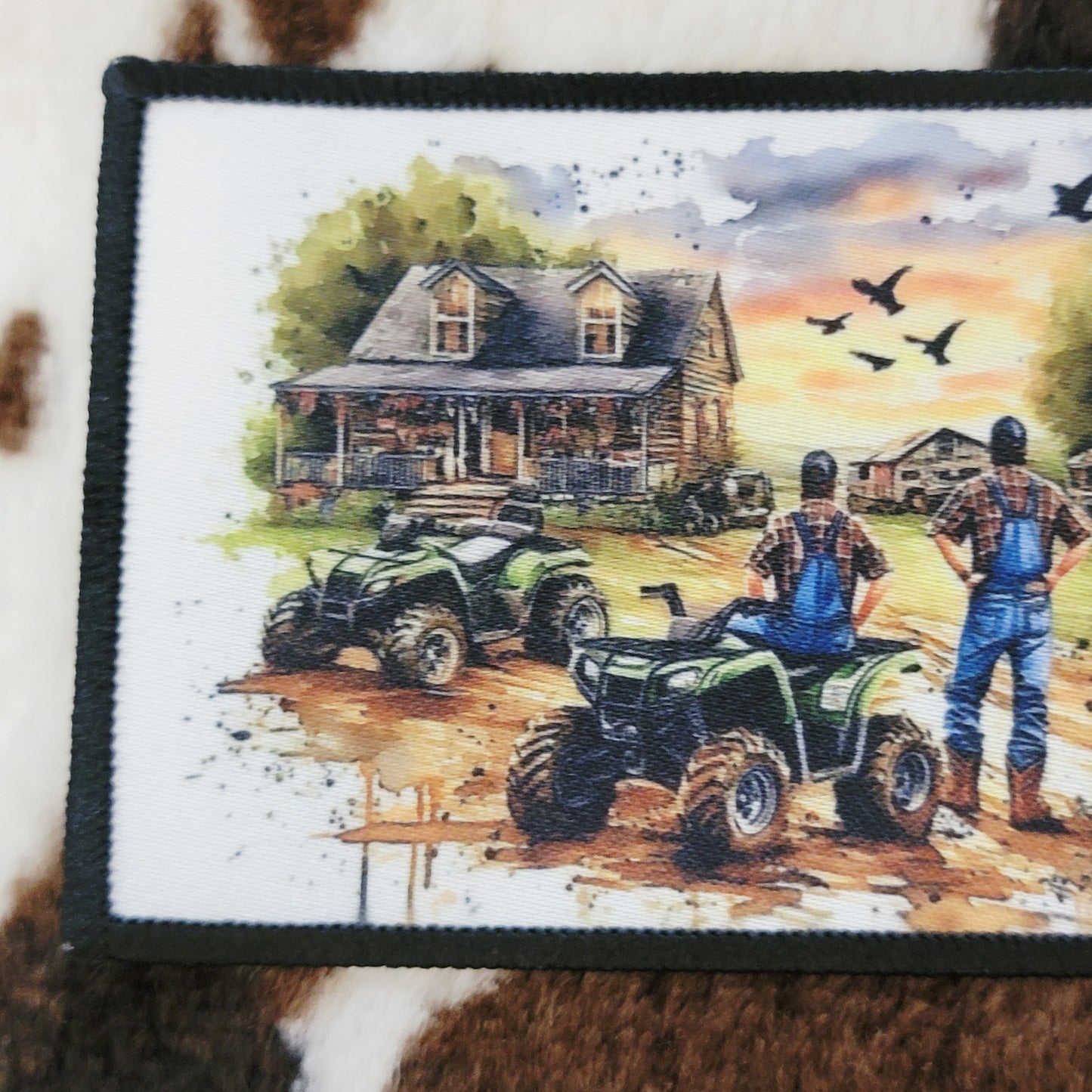 Western Farm Rectangle Hat Patch