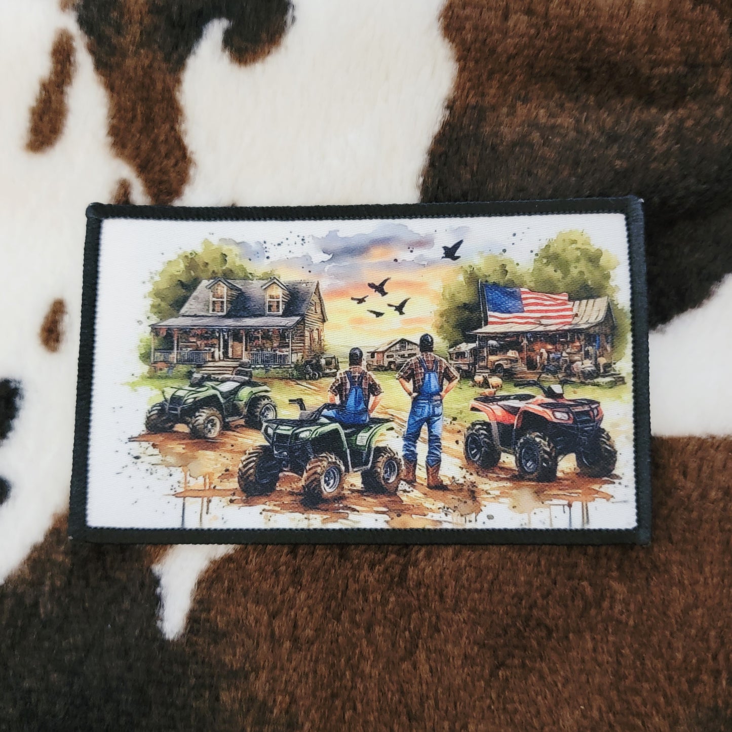 Western Farm Rectangle Hat Patch
