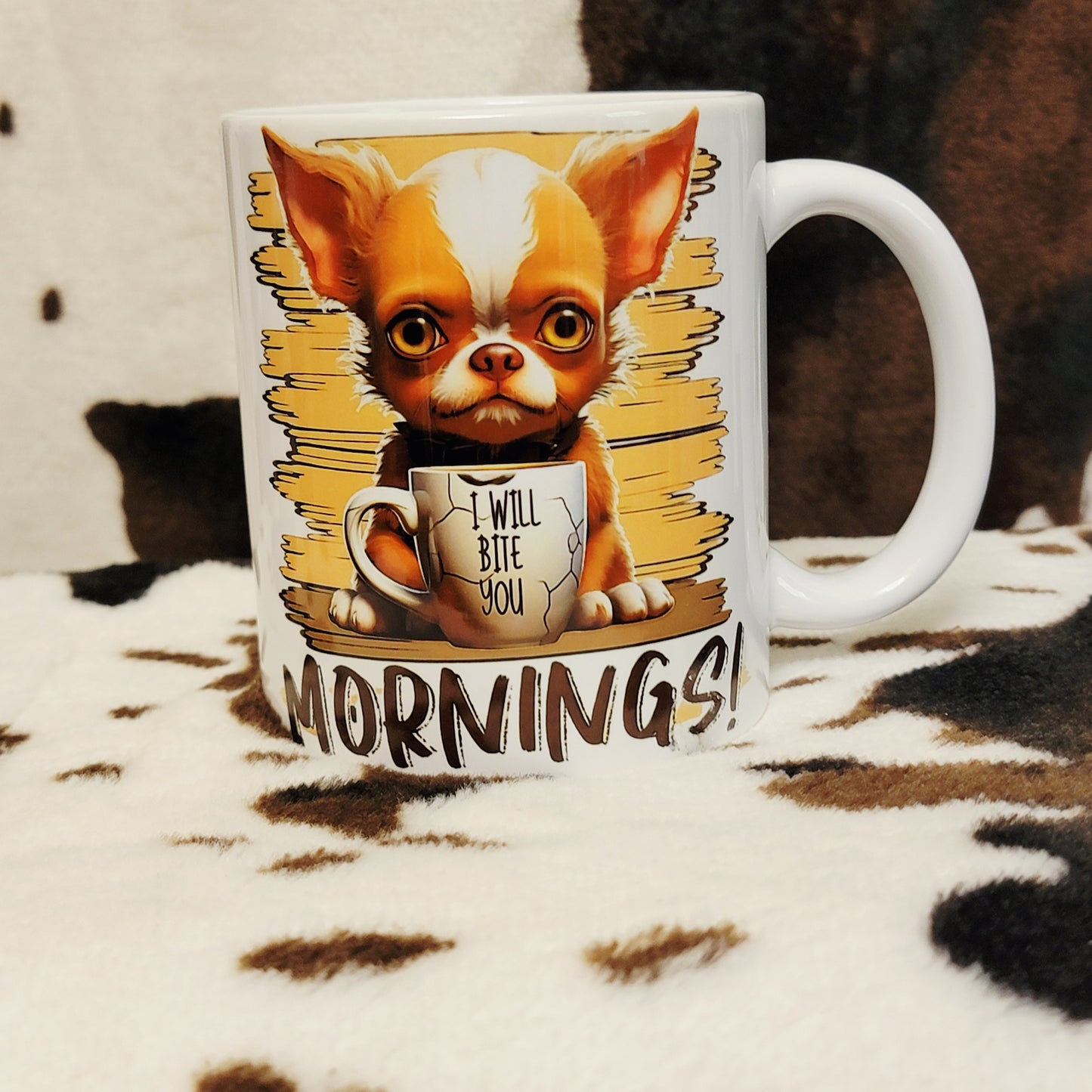 Funny Dog Mornings 11oz Ceramic Coffee Mug