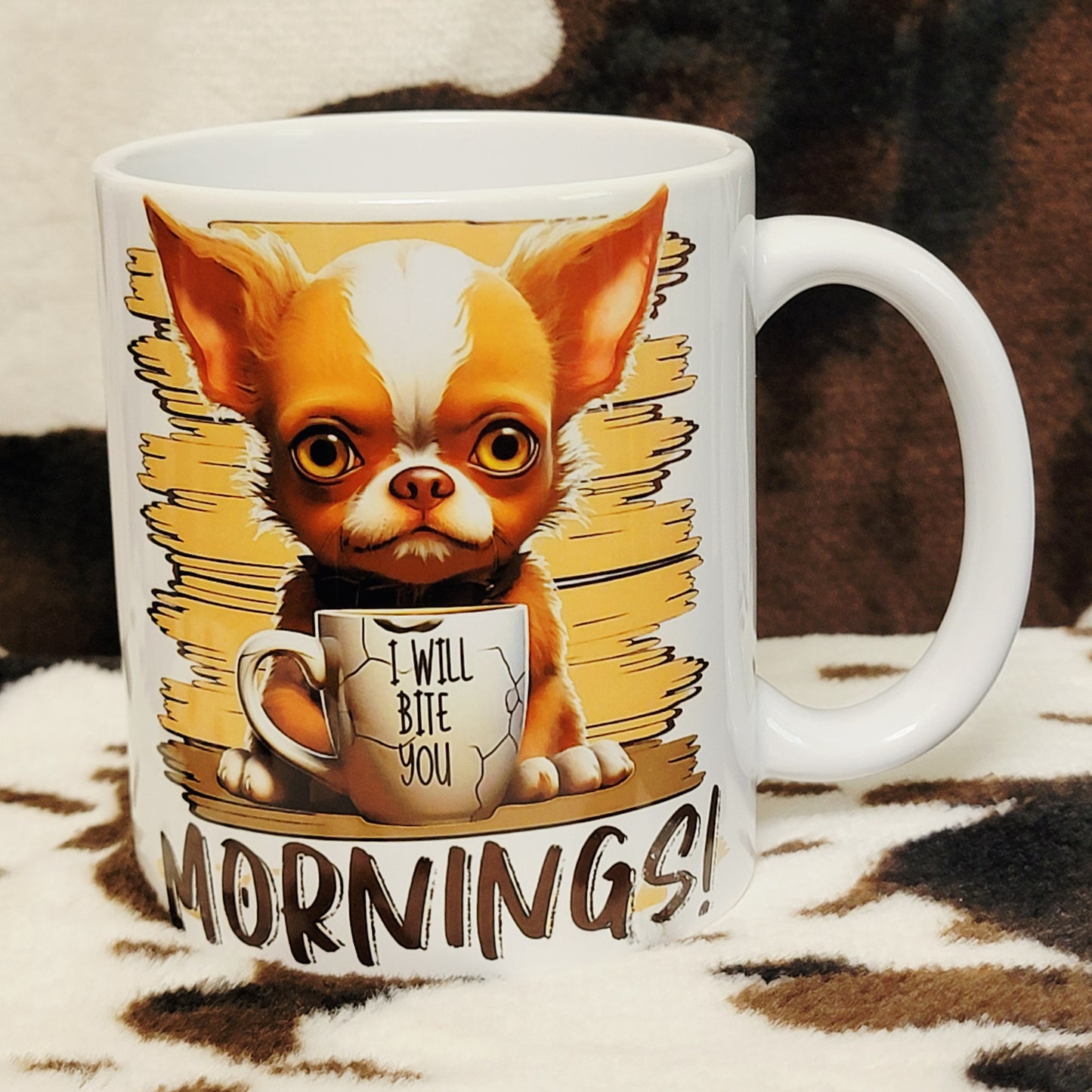 Funny Dog Mornings 11oz Ceramic Coffee Mug