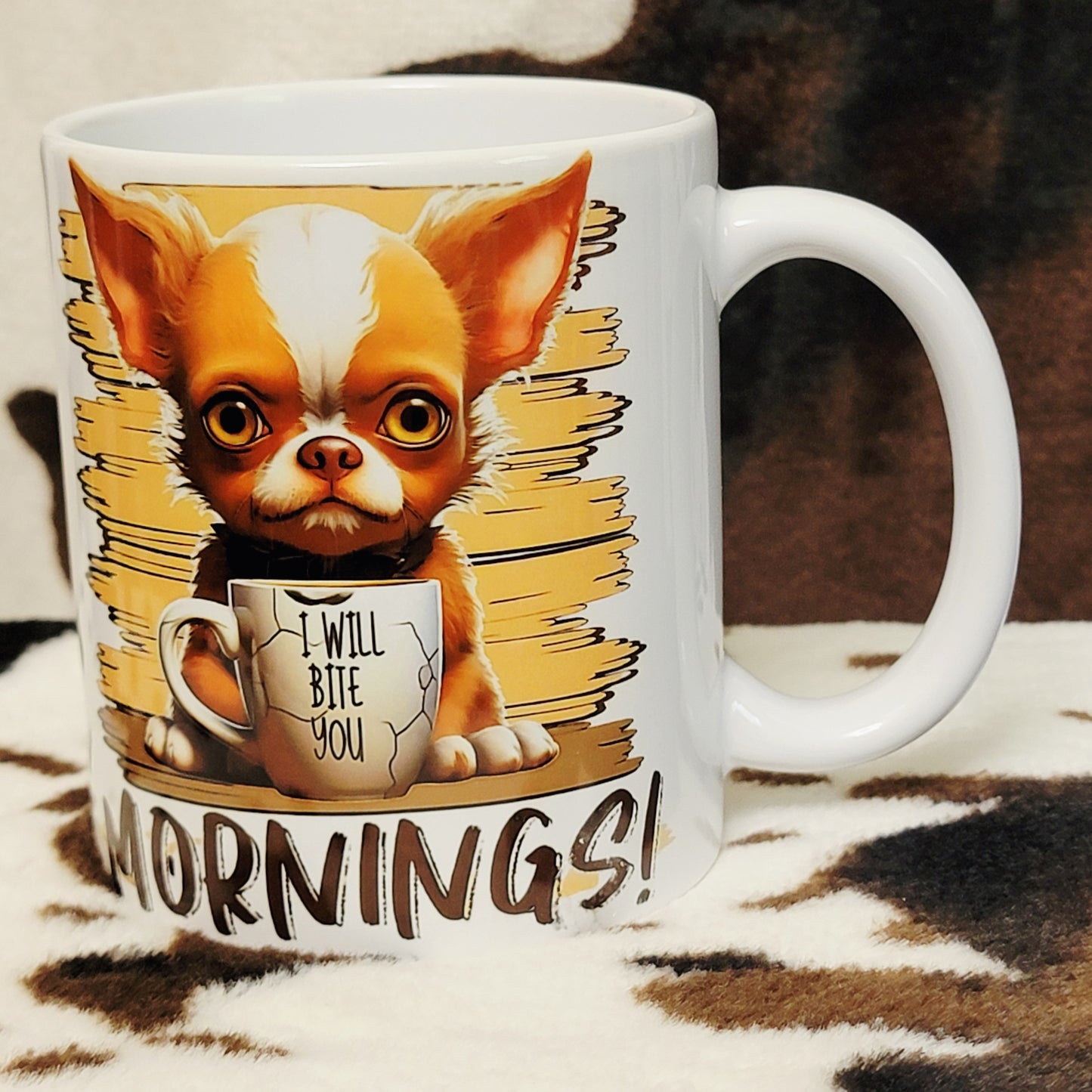 Funny Dog Mornings 11oz Ceramic Coffee Mug