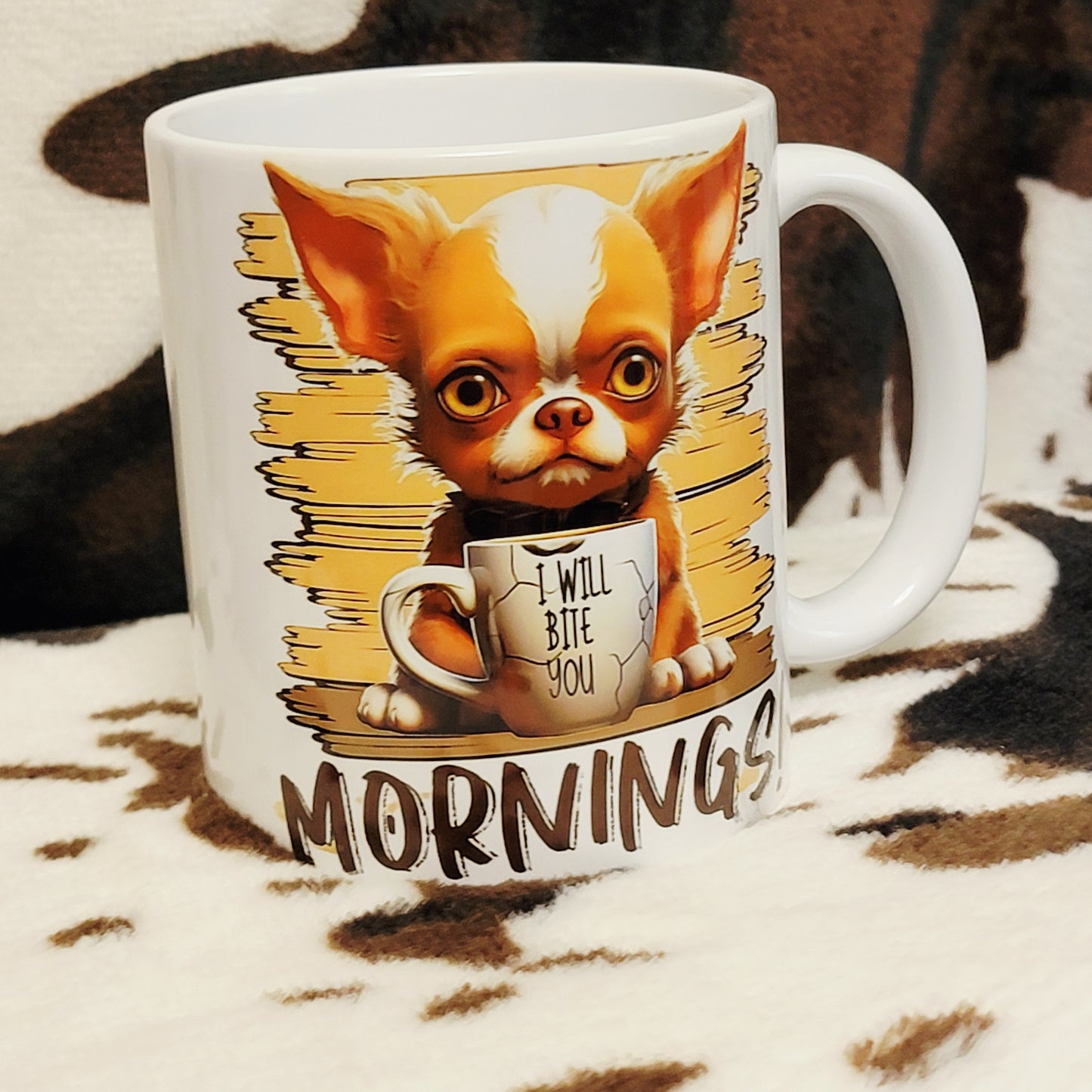 Funny Dog Mornings 11oz Ceramic Coffee Mug