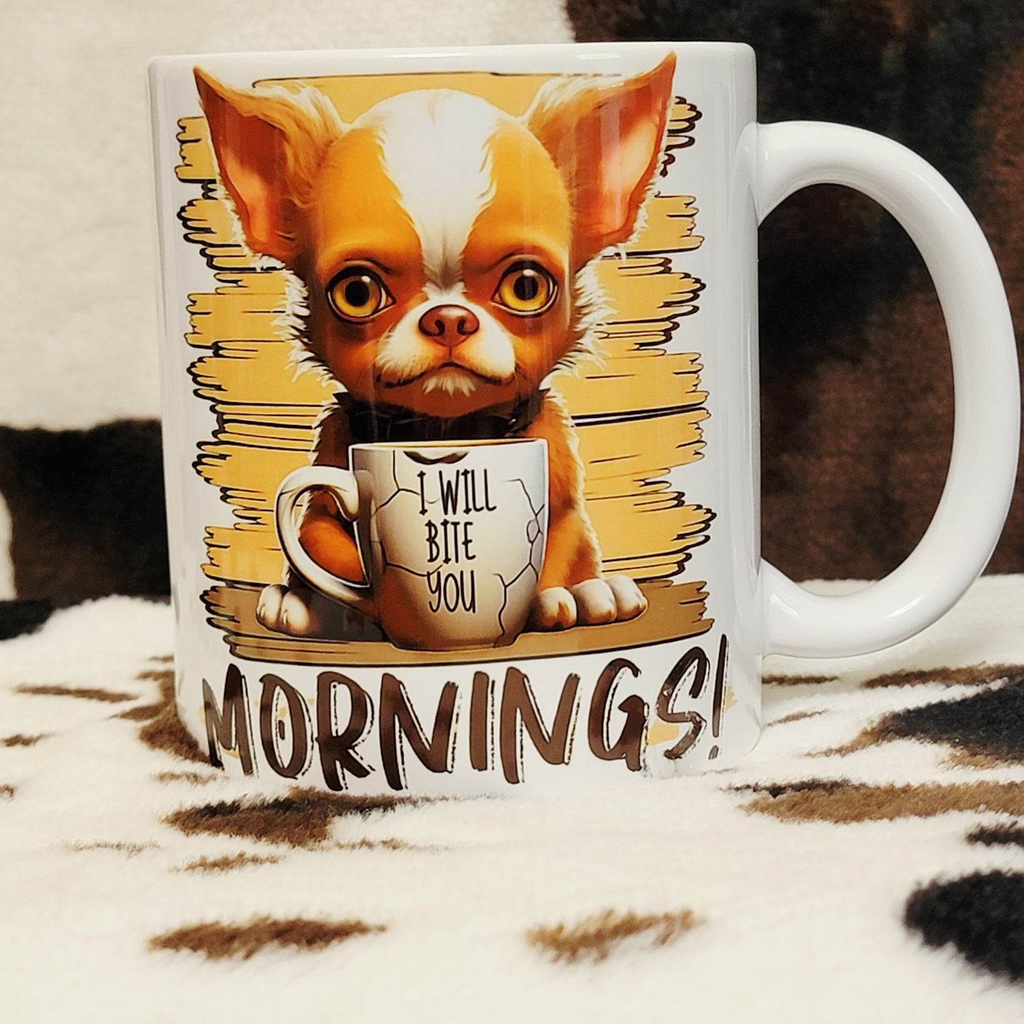 Funny Dog Mornings 11oz Ceramic Coffee Mug