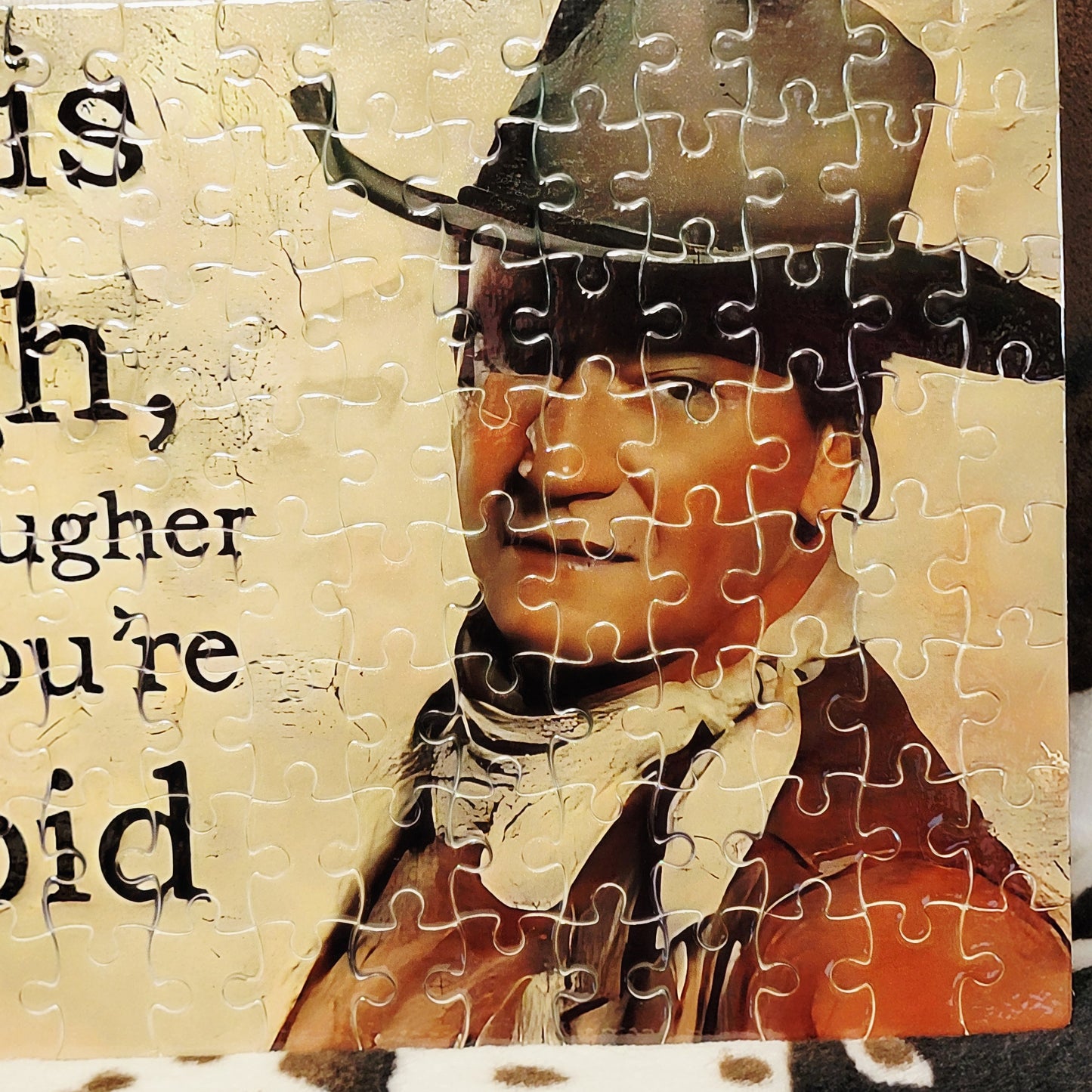 Life Is Tough Western 120 PC Handmade Jigsaw Puzzle